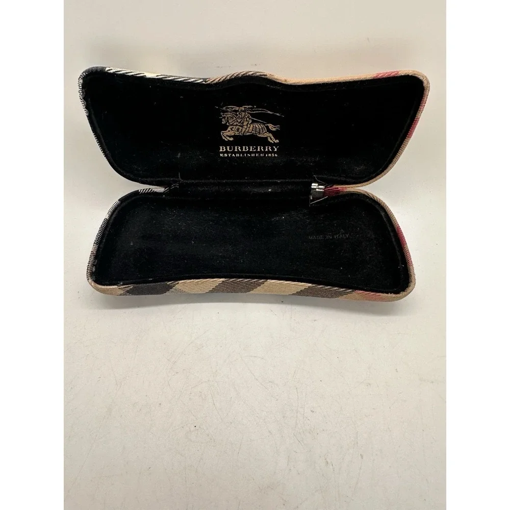 Burberry Classic Nova Check Plaid Hard‎ Clamshell Sunglass Eyeglass Glasses Case